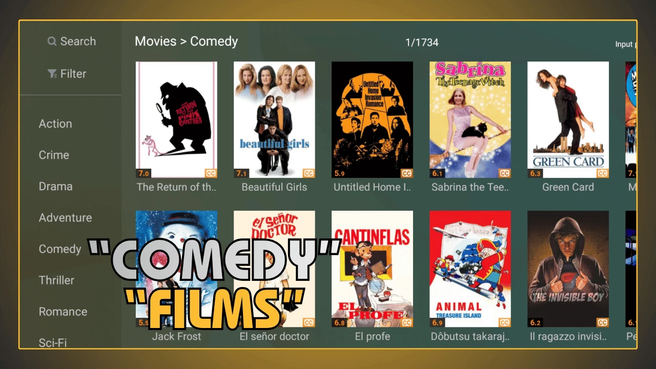 Filmes de comedia para assistir online gratis no Youcine APK